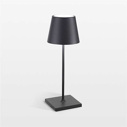 Poldina Mini Dark Grey Metal Table Lamp by Zafferano America 12"