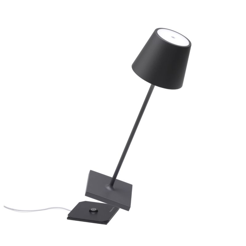 Poldina Pro Dark Metal Table Lamp by Zafferano America