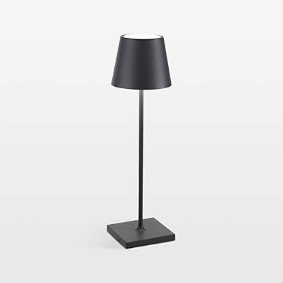 Poldina Pro Dark Grey Metal Table Lamp by Zafferano America 15"