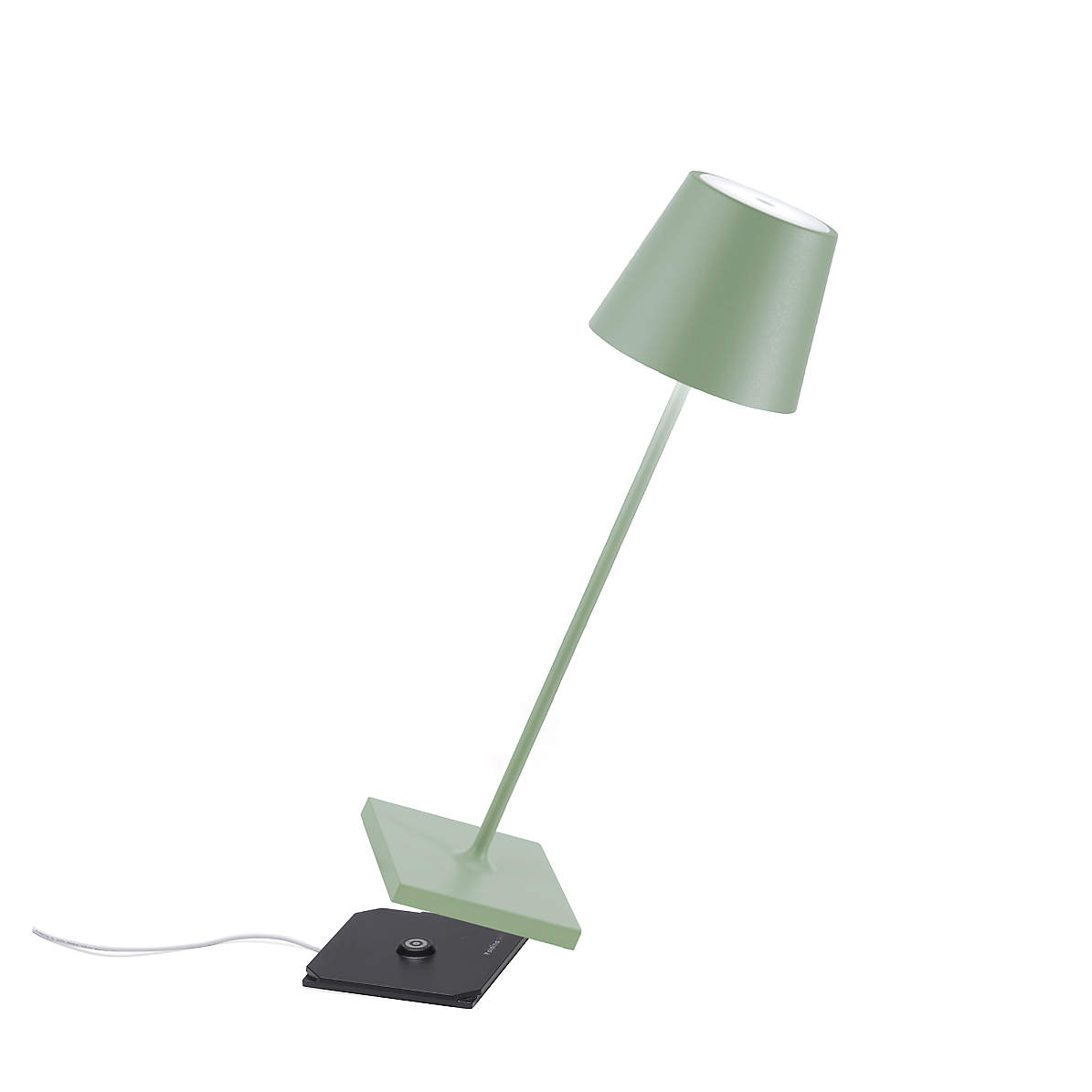 Bartlett Sage Green on Brass Cordless Lamp - Made in the USA