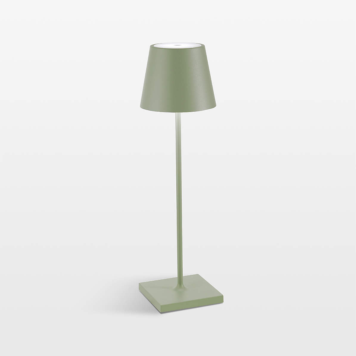 Bartlett Sage Green on Brass Cordless Lamp - Made in the USA