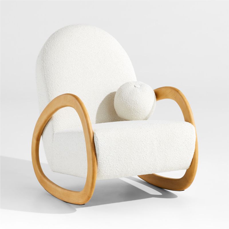 Pollie Snow Nursery Rocking Chair and Ottoman - image 9 of 17