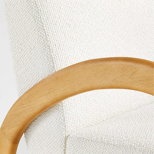 Pollie White Snow Boucle Nursery Rocking Chair