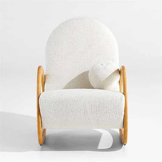 Pollie White Snow Boucle Nursery Rocking Chair