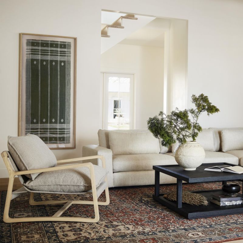 Polly Sand Brown Accent Chair Crate & Barrel