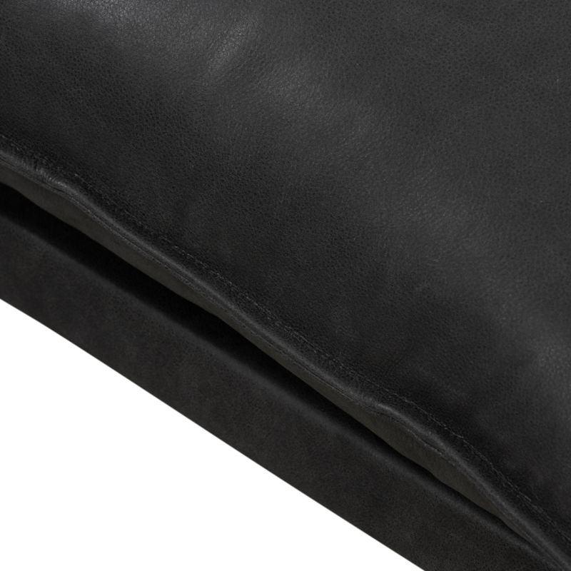 Polly Umber Black Leather Accent Chair