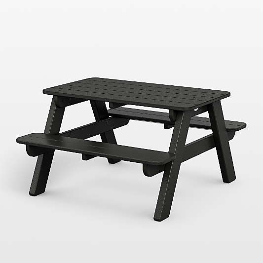 Black Outdoor Kids Picnic Table by POLYWOOD ®