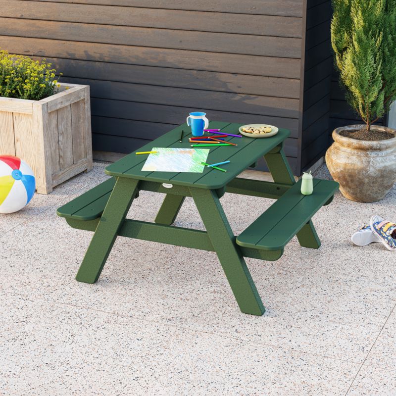 Green Outdoor Kids Picnic Table by POLYWOOD ® - image 1 of 5