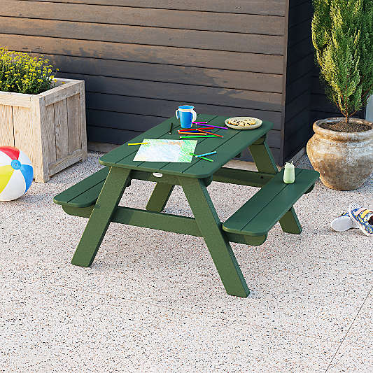 Green Outdoor Kids Picnic Table by POLYWOOD ®