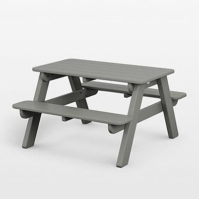 View Slate Grey Outdoor Kids Picnic Table by POLYWOOD ® details