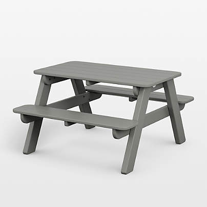 Slate Grey Outdoor Kids Picnic Table by POLYWOOD ®