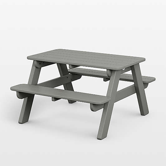 Slate Grey Outdoor Kids Picnic Table by POLYWOOD ®