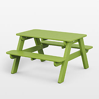 Lime Green Outdoor Kids Picnic Table by POLYWOOD ®