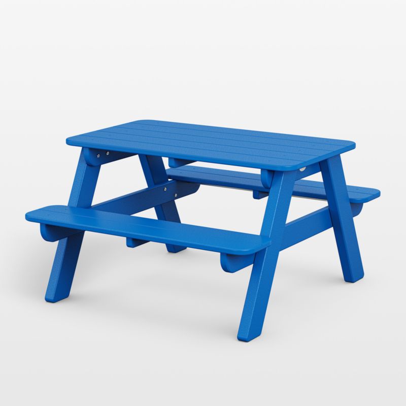 Pacific Blue Outdoor Kids Picnic Table by POLYWOOD + Reviews | Crate & Kids