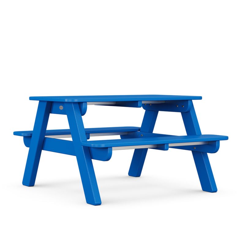 Pacific Blue Outdoor Kids Picnic Table by POLYWOOD ® - image 4 of 5