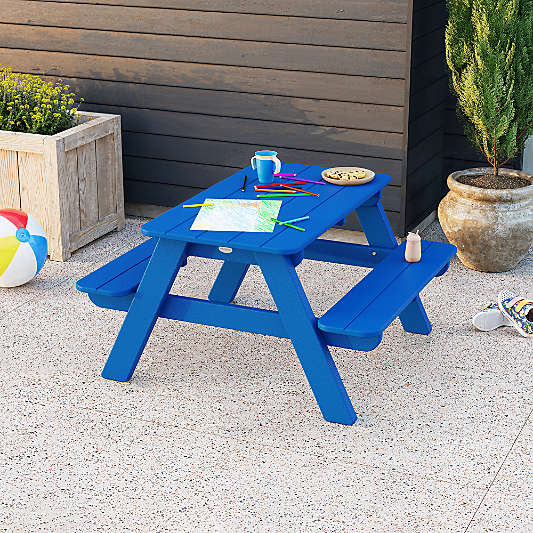 Pacific Blue Outdoor Kids Picnic Table by POLYWOOD ®