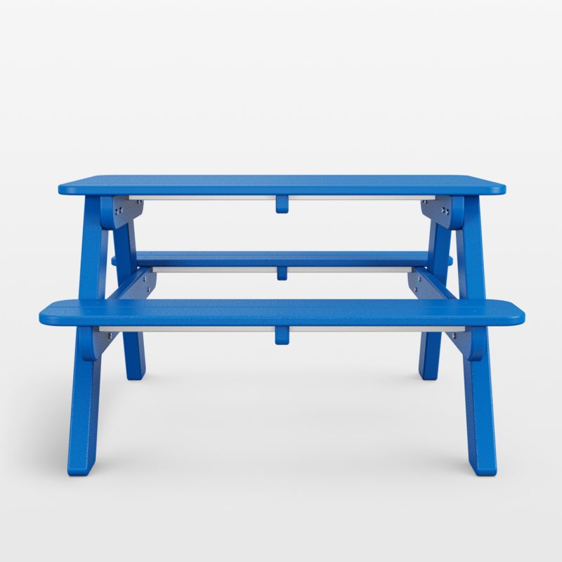 Pacific Blue Outdoor Kids Picnic Table by POLYWOOD ® - image 2 of 5