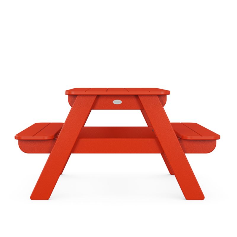 Sunset Red Outdoor Kids Picnic Table by POLYWOOD ® - image 3 of 5