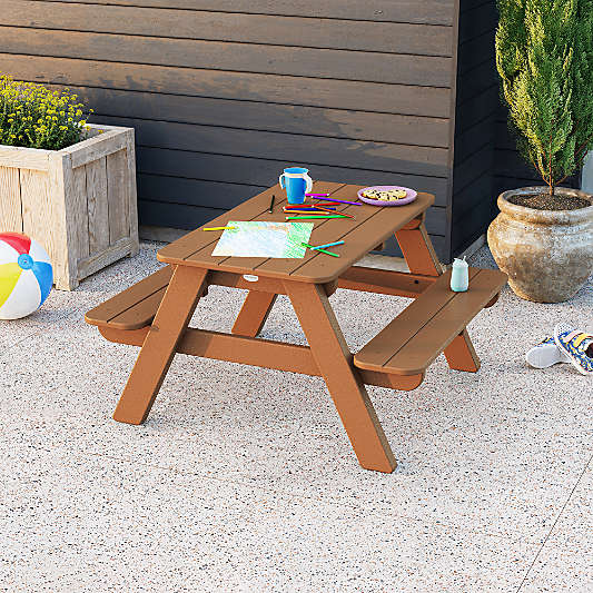 Teak Outdoor Kids Picnic Table by POLYWOOD ®