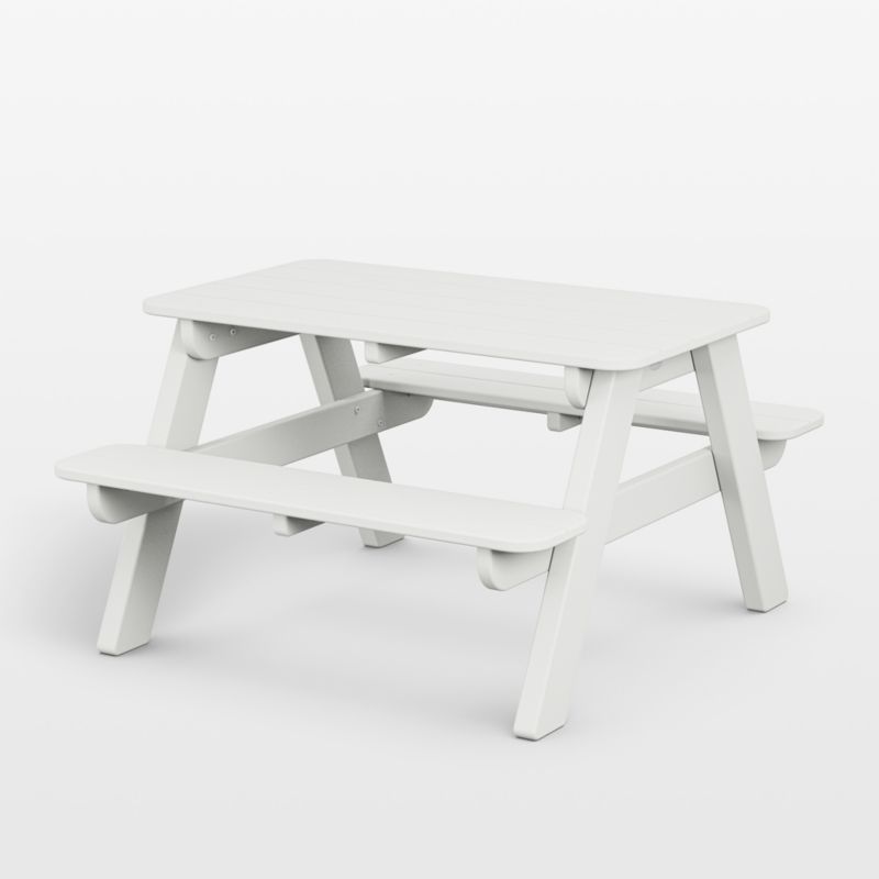 White Outdoor Kids Picnic Table by POLYWOOD ® - image 0 of 5