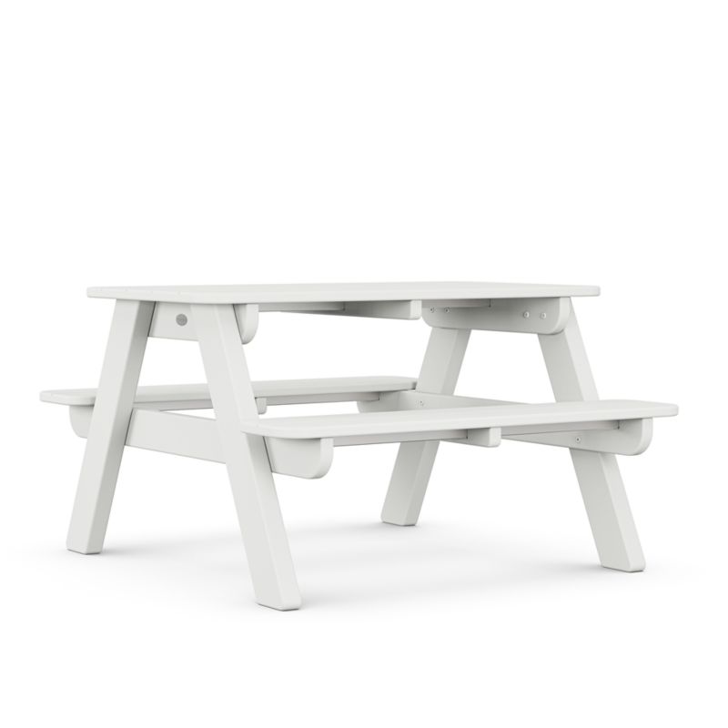 White Outdoor Kids Picnic Table by POLYWOOD ® - image 4 of 5