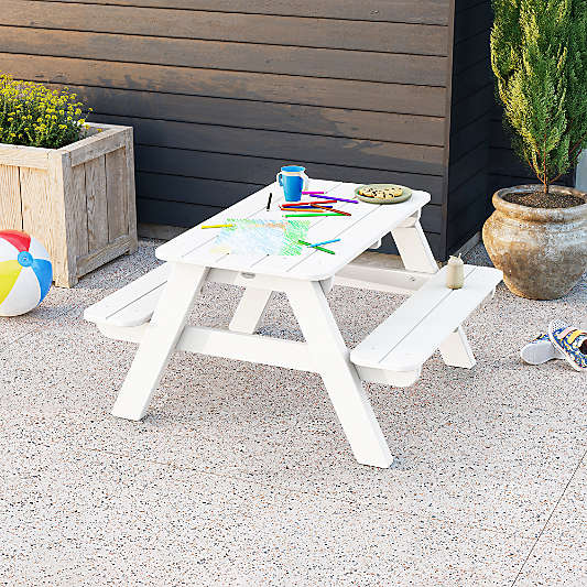 White Outdoor Kids Picnic Table by POLYWOOD ®