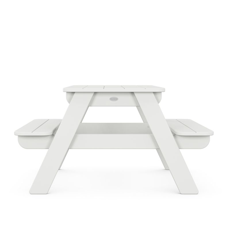 White Outdoor Kids Picnic Table by POLYWOOD ® - image 3 of 5