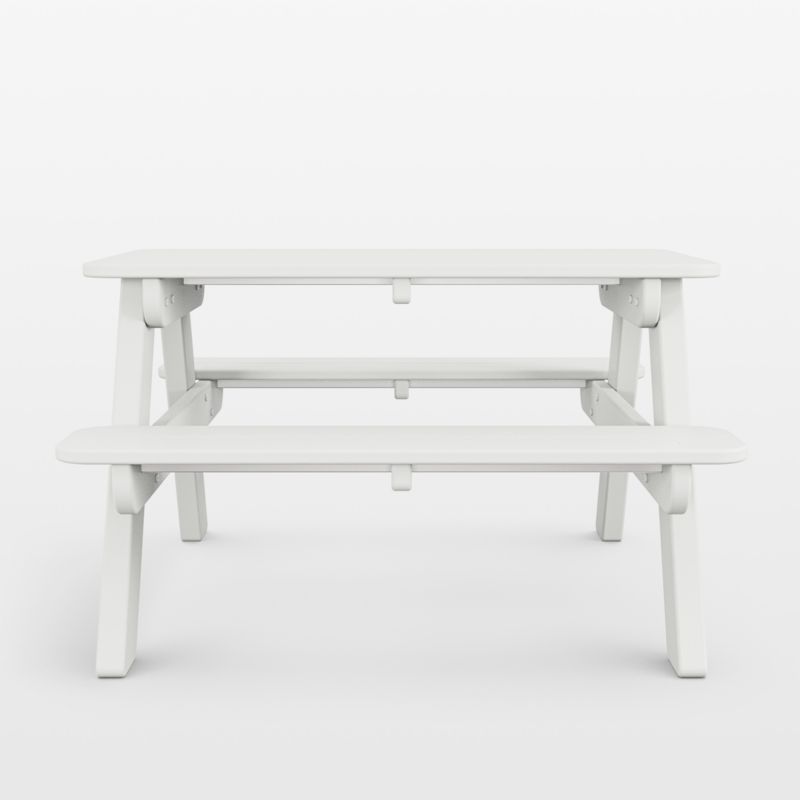 White Outdoor Kids Picnic Table by POLYWOOD ® - image 2 of 5