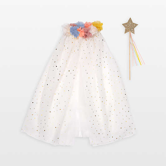 Meri Meri Pom Pom Collar Kids Cape