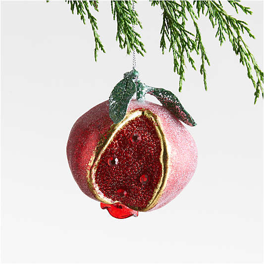 Pomegranate Glass Christmas Tree Ornament