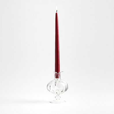 View Pomegranate Clear Glass Taper Candle Holder and Bud Vase details