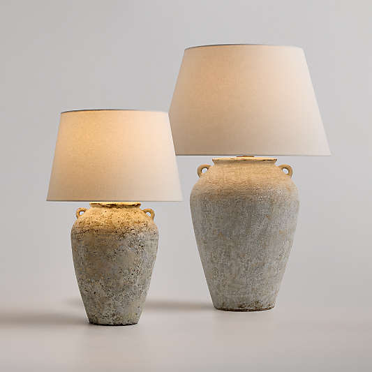 Pompeii Warm White Ceramic Table Lamps 22"-27.75"