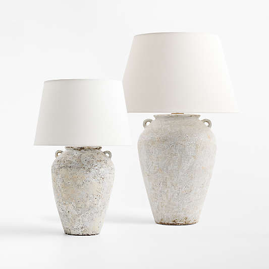 Pompeii Warm White Ceramic Table Lamps 22"-27.75"