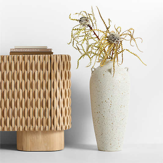 Pompeii White Oversized Ceramic Floor Vase 29"