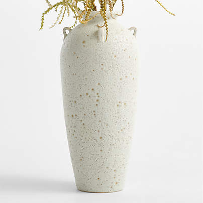 Pompeii White Oversized Ceramic Floor Vase 29"