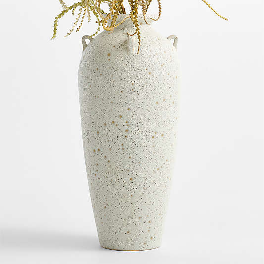 Pompeii White Oversized Ceramic Floor Vase 29"