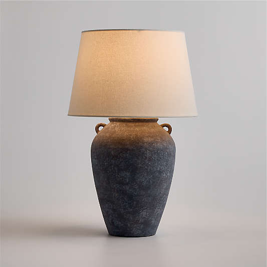 Pompeii Slate Small Ceramic Table Lamp