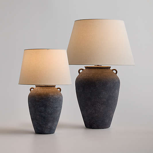 Pompeii Slate Ceramic Table Lamps 22"-27.75"