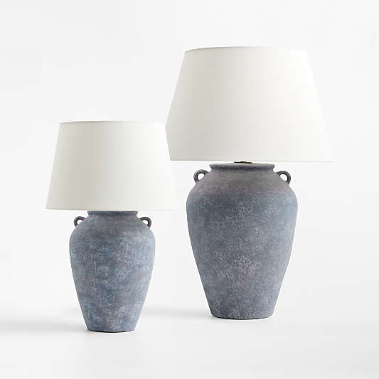 Pompeii Slate Ceramic Table Lamps 22"-27.75"
