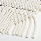 View Pompom Neutral Geometric Rug with Fringe - image 8 of 9