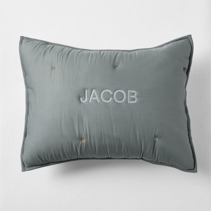 Pop Stitch Deep Indigo Cotton Voile Kids Pillow Sham - image 3 of 5