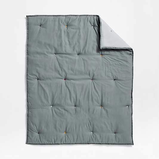 Pop Stitch Deep Indigo Cotton Voile Toddler Comforter