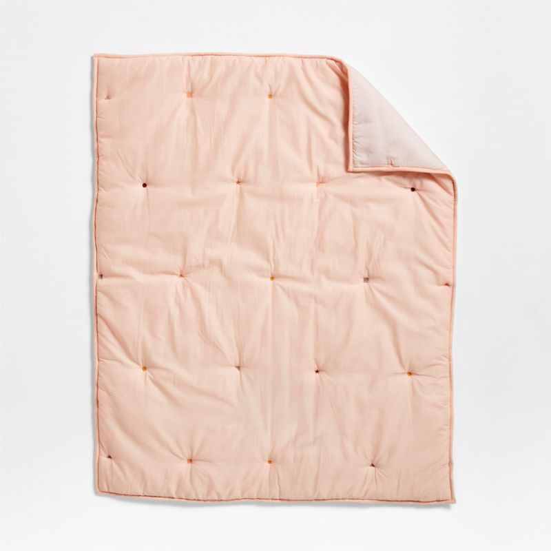 Pop Stitch Elegant Pink Cotton Voile Toddler Comforter - image 3 of 6