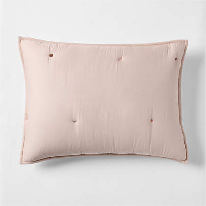 Pop Stitch Elegant Pink Cotton Voile Kids Pillow Sham