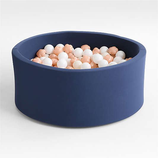 Baby and Toddler Navy Pop-Up Ball Pit with Flower Balls