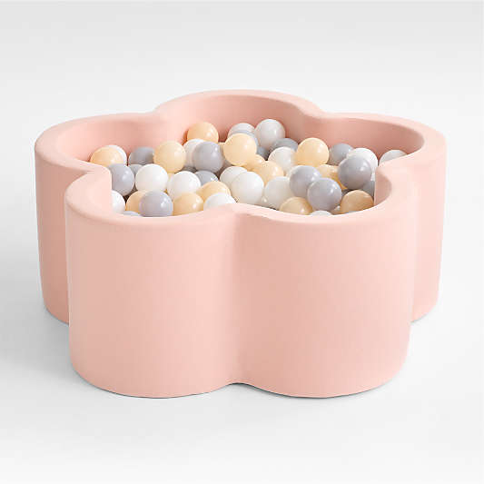 Baby and Toddler Flower Pop-Up Ball Pit with Neutral Balls
