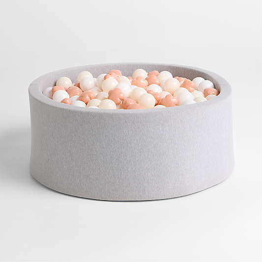 Baby and Toddler Light Grey Pop-Up Ball Pit with Flower Balls