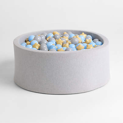 Baby and Toddler Light Grey Pop-Up Ball Pit with Star Balls