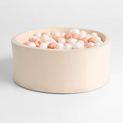 Baby and Toddler Natural Pop-Up Ball Pit with Flower Balls