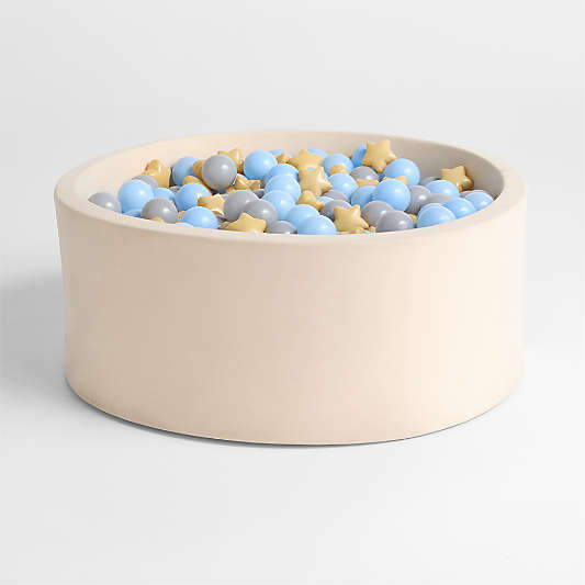 Baby and Toddler Natural Pop-Up Ball Pit with Star Balls